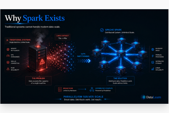 Why Spark exists: scaling data challenges